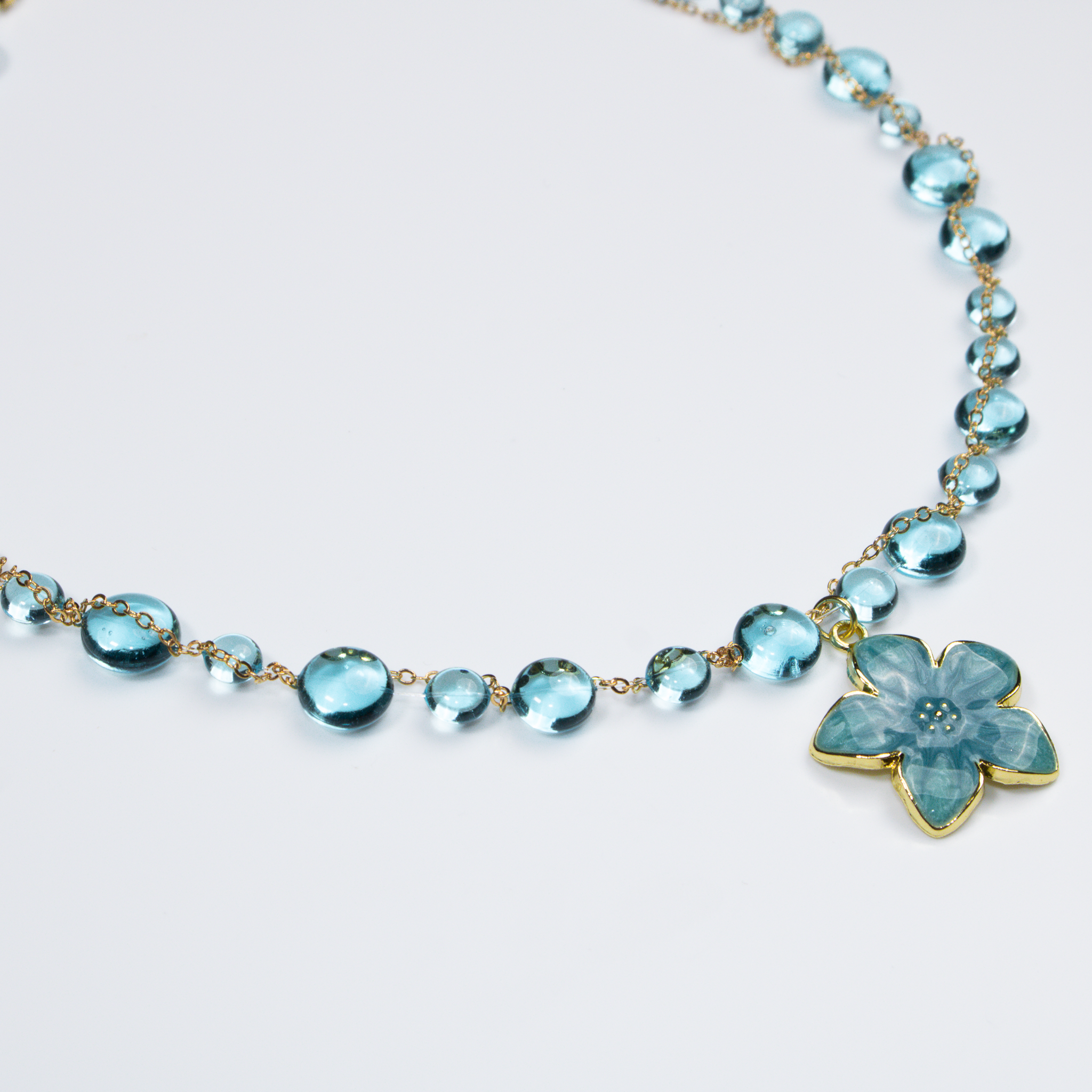 Colier Blue Plumeria