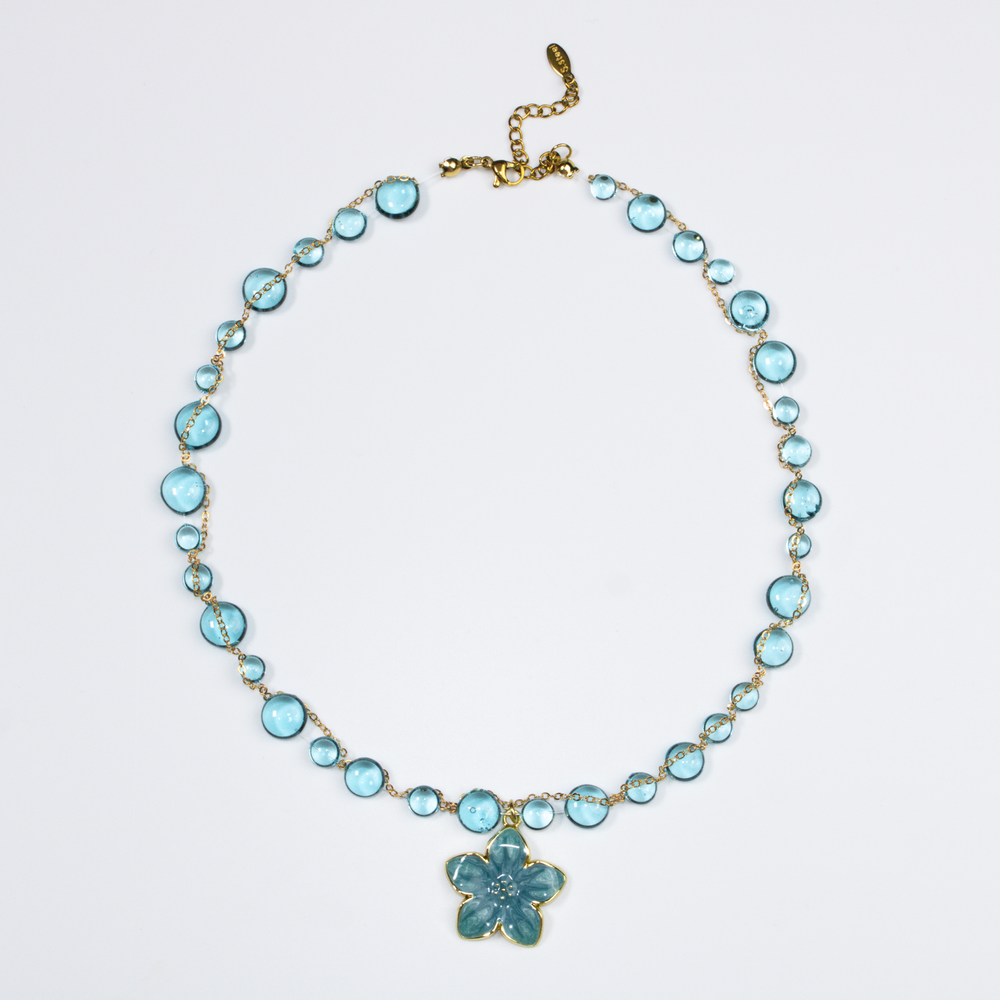 Colier Blue Plumeria
