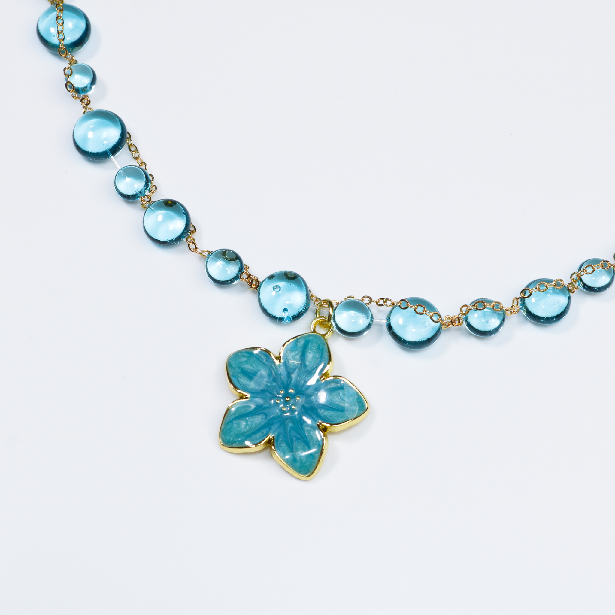 Colier Blue Plumeria