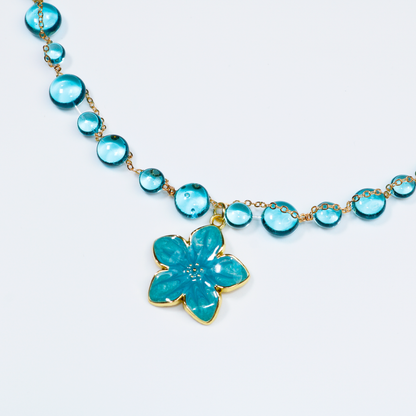 Colier Blue Plumeria
