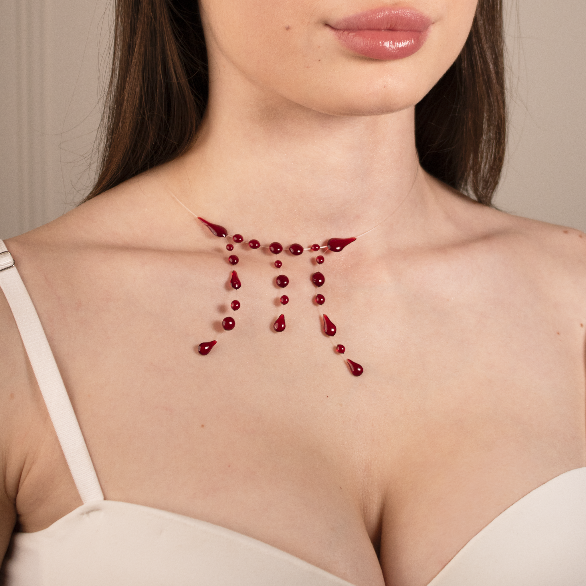 Colier Burgundy Cascade