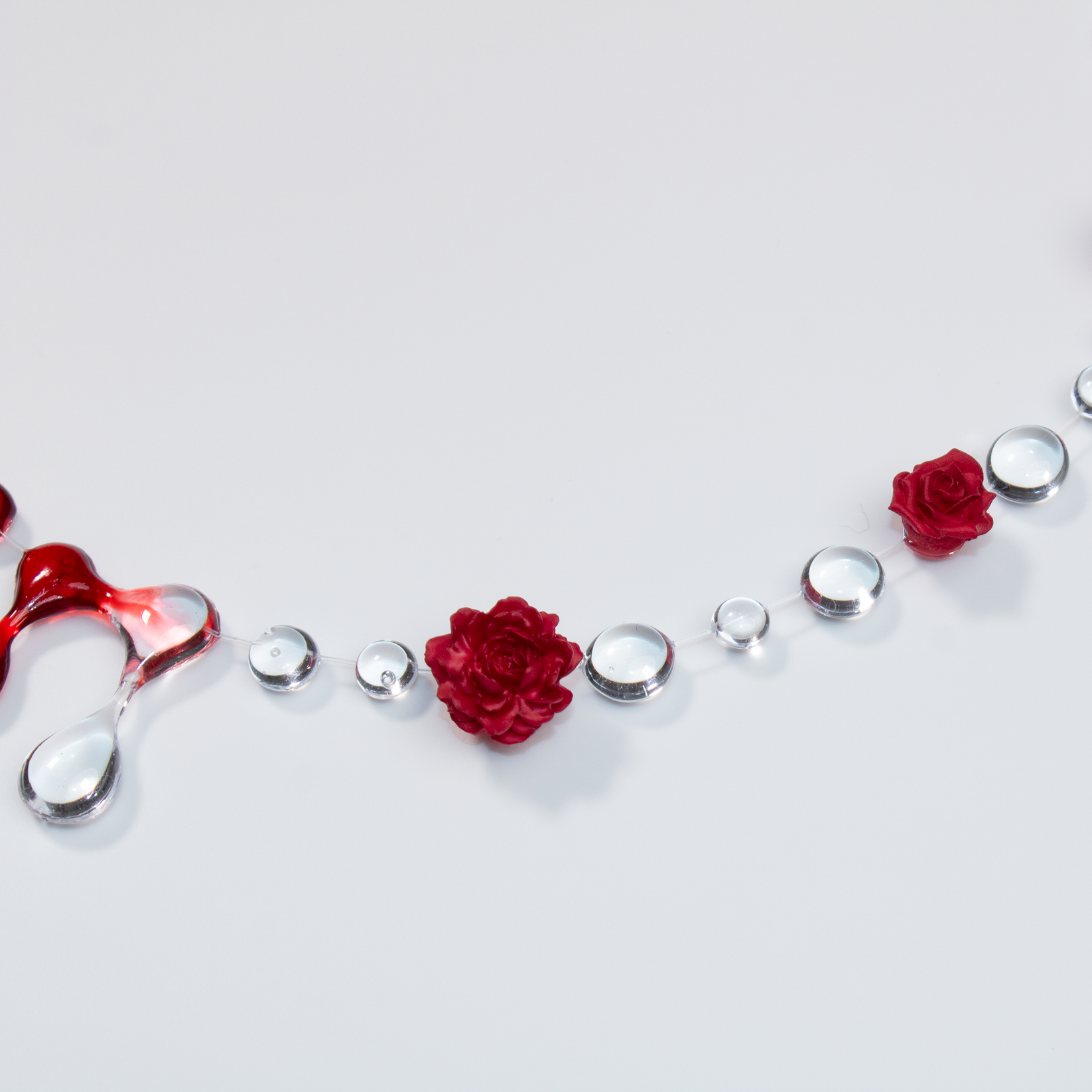 Colier Burgundy Rose