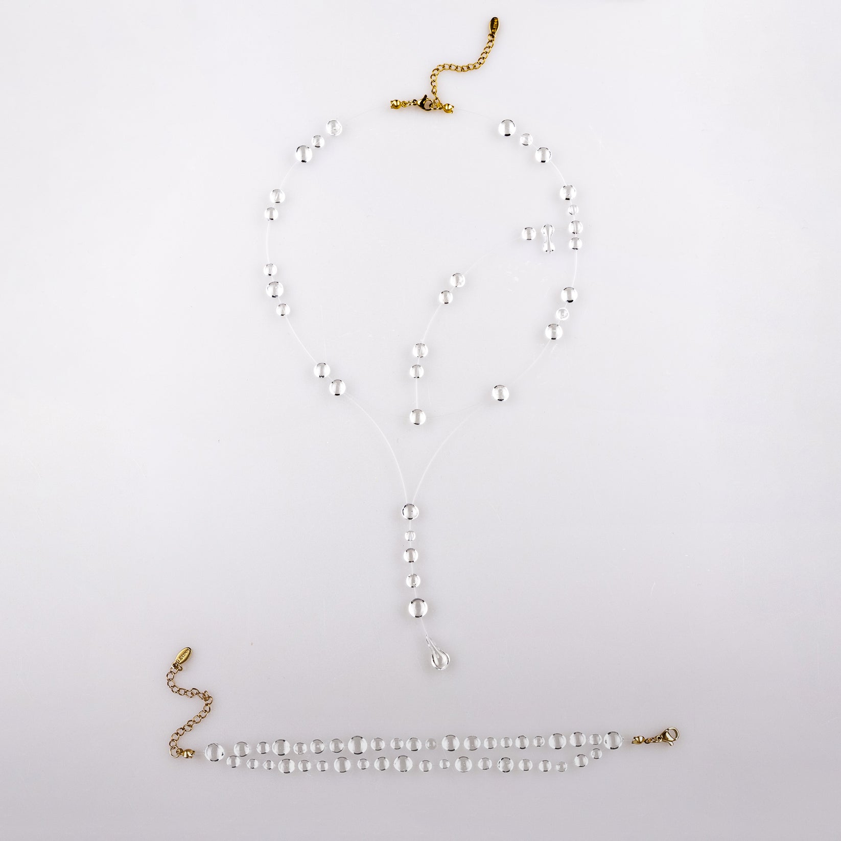 Colier Celestelle & Brățară Double Droplet