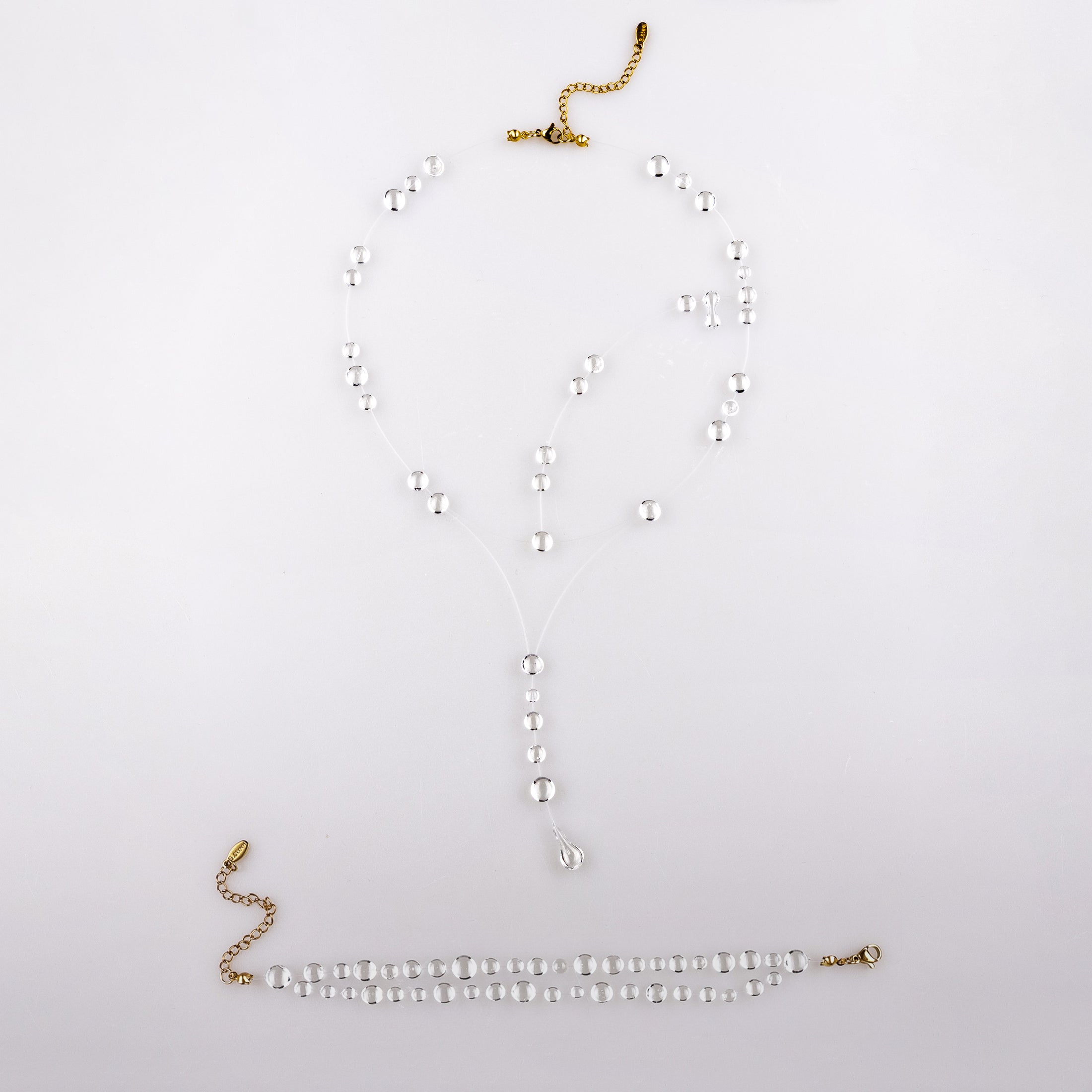 Colier Celestelle & Brățară Double Droplet