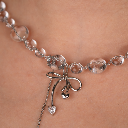 Colier Silver Bow