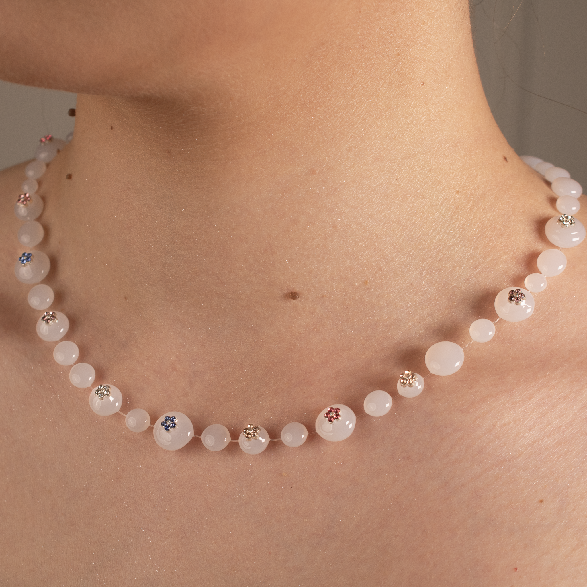Colier Milky Blossom