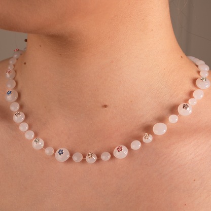 Colier Milky Blossom