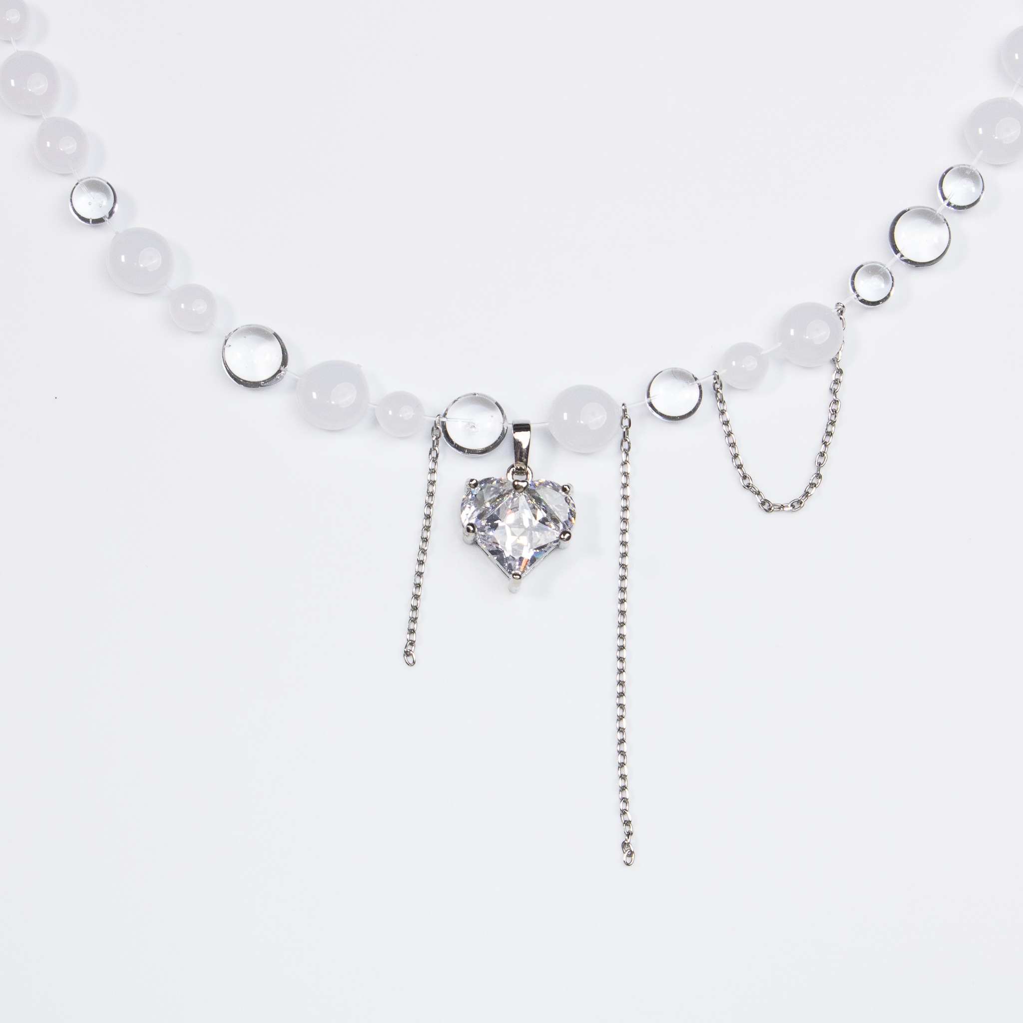 Colier Milky Heart