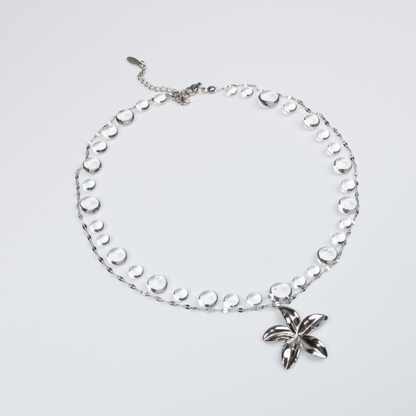 Colier Silver Plumeria