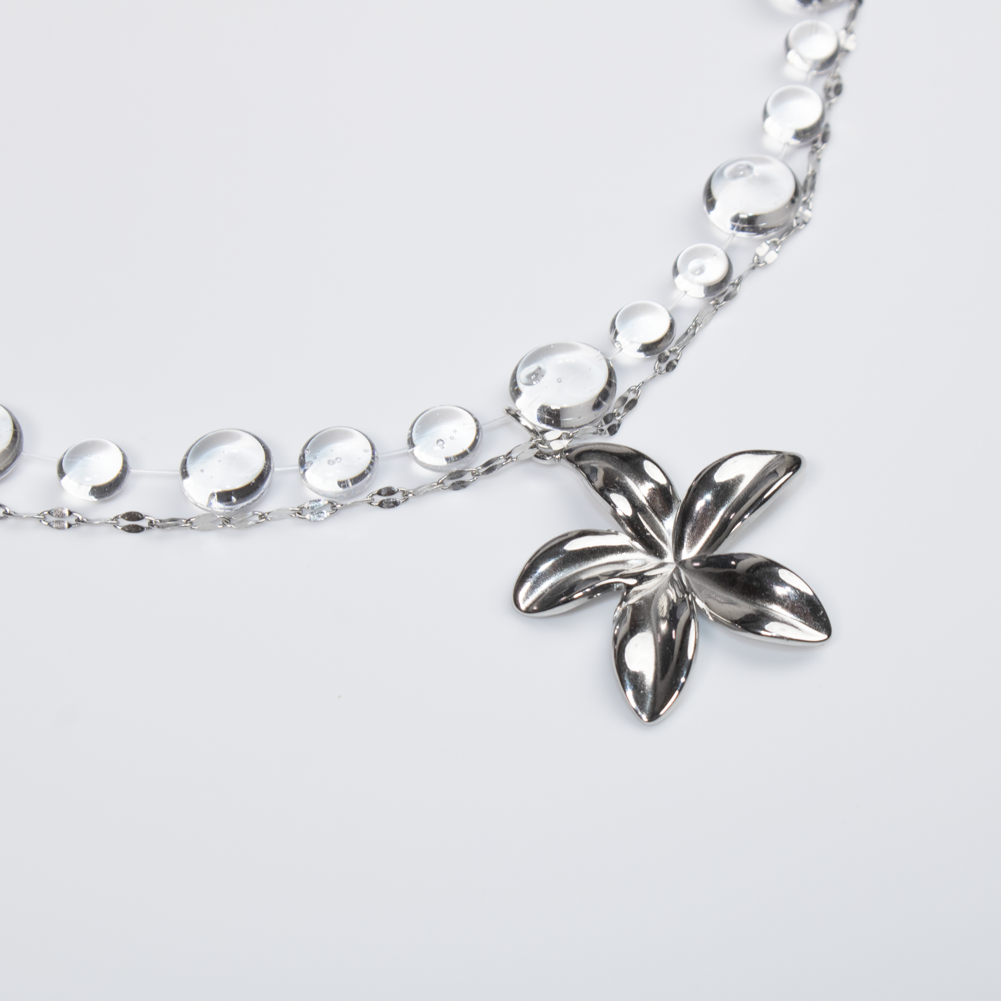 Colier Silver Plumeria