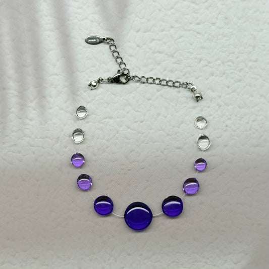 Brățară Gradient mov handmade din rășină, model inspirat de picături de ploaie, colecția Gradient – Drop
